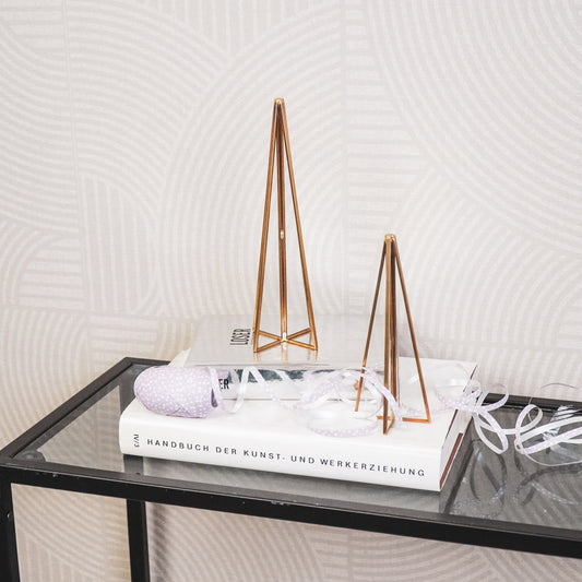 Kerstboom - Glas/ Metaal - Goud - 5,5x20cm