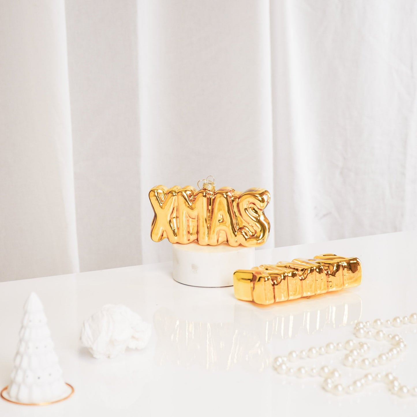 Kersthanger - XMAS Hanger - Glas - 14,5x3,5x7,5cm