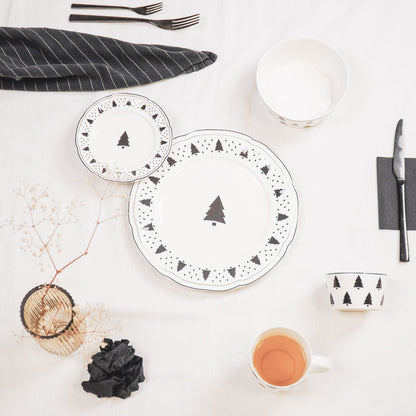 Diner Bord - Kerstboom - Newbone China - Ø26cm