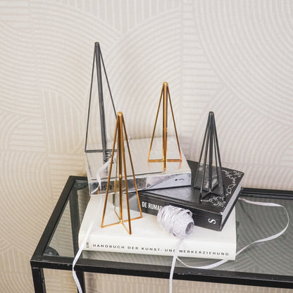 Kerstboom - Glas/ Metaal - Goud - 5,5x20cm