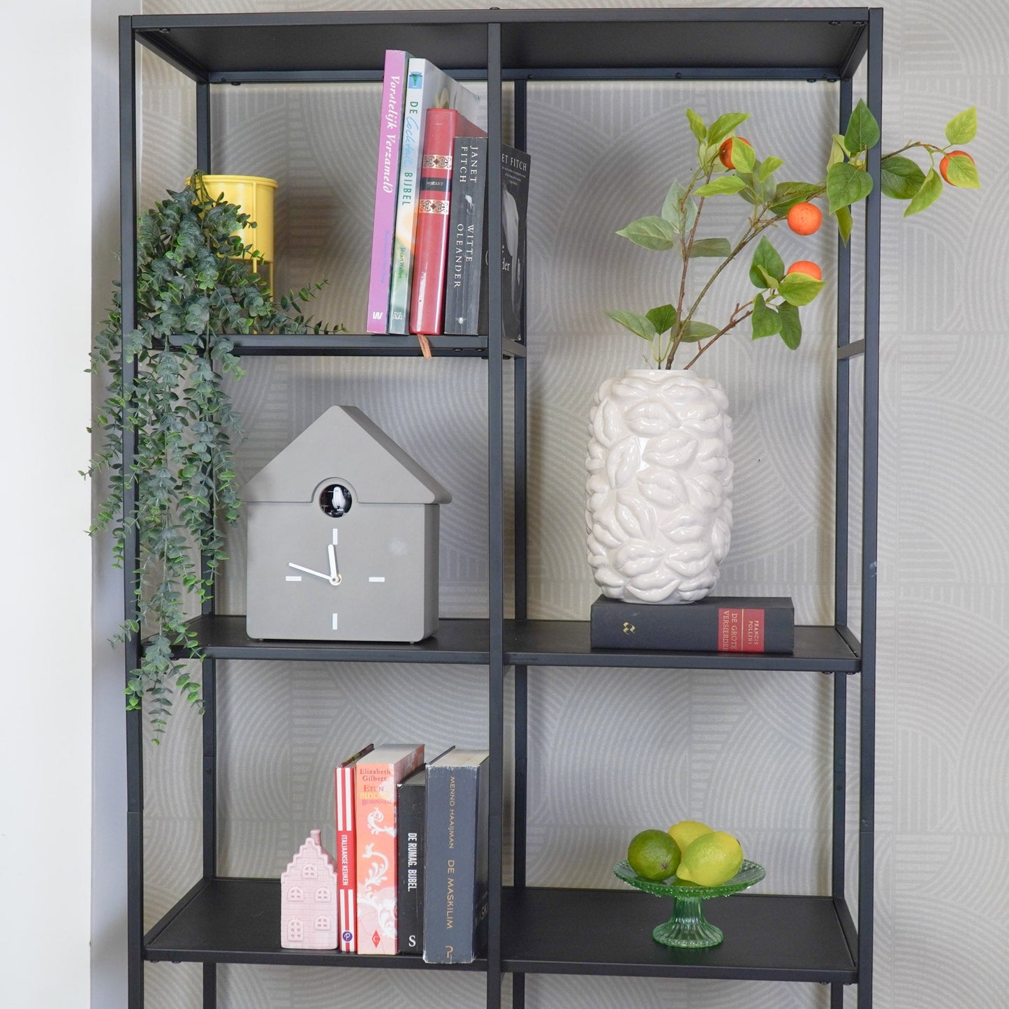 Klok- Wandklok Koekoeksklok - Taupe - 24x27x9cm