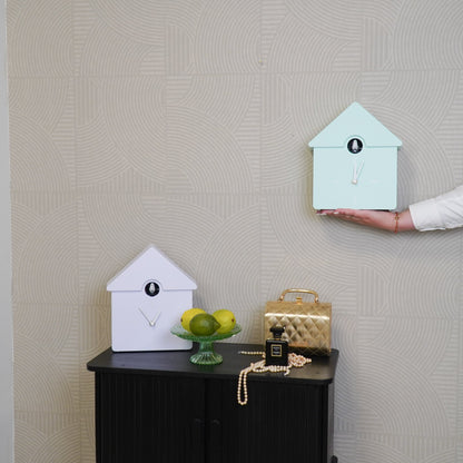 Klok- Wandklok Koekoeksklok - Lila- 24x27x9cm