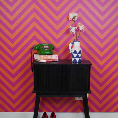 Vaas - Bloemenvaas Vissen- Dolomiet - Blauw/Wit/Roze - 14x11,5x18,5cm