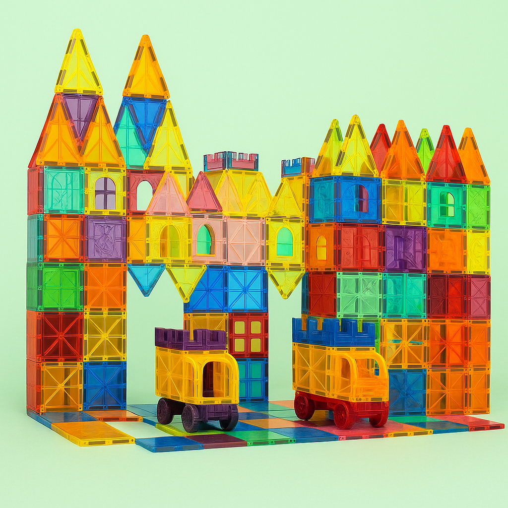 Magnetic tiles - Magnetische bouwstenen - 100 stuks