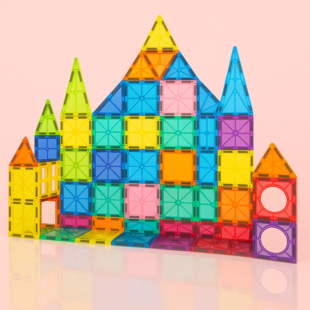 Magnetic tiles - Magnetische bouwstenen - 34 stuks