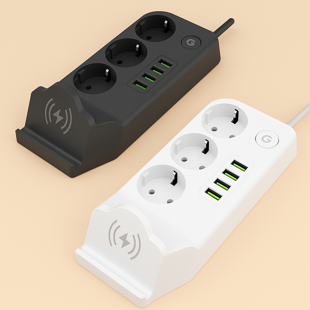 Stekkerdoos - Europese 3-Socket Powerstrip met Schakelaar