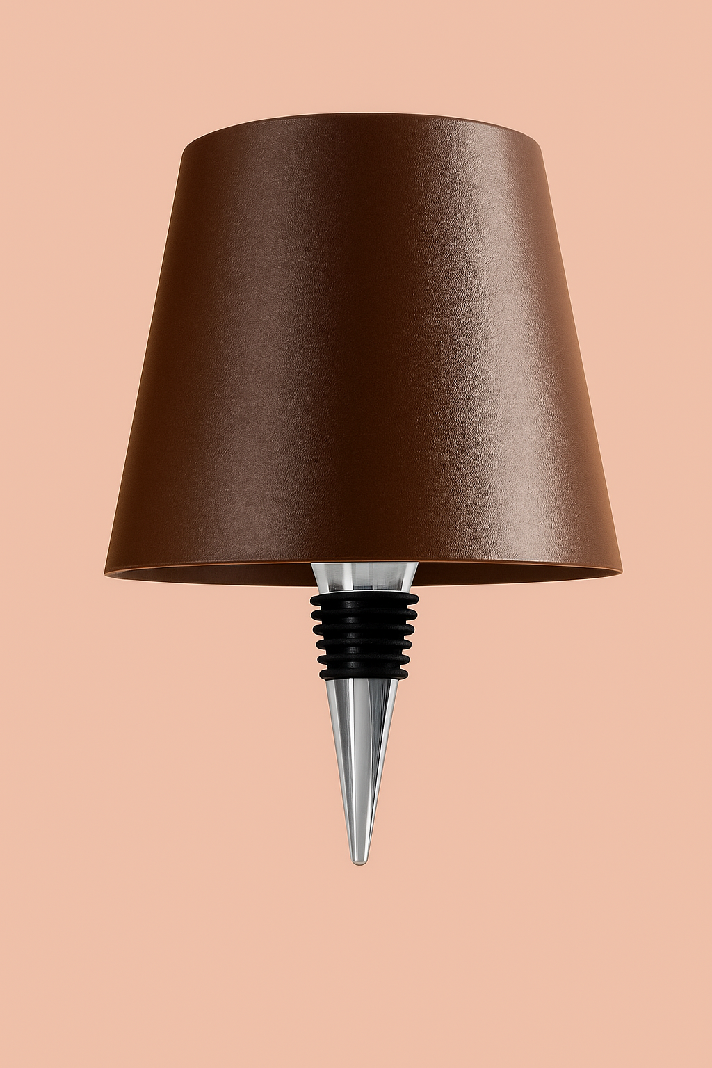 Wijnfles tafellamp Bruin