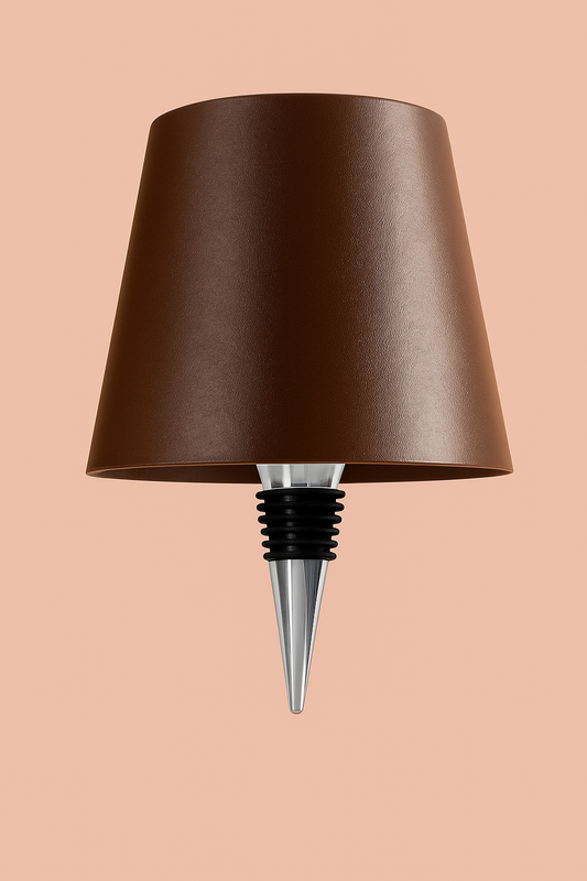 Wijnfles tafellamp Bruin